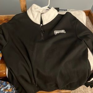 Puma Sweater Adult XL Black White Quarter Zip Rebel Fleece Pullover